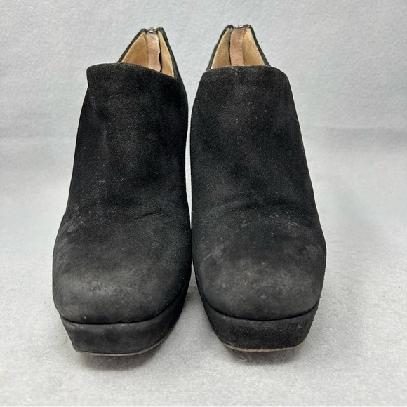 Miu Miu Black suede chunky high heel pumps booties shoes, size 37/US 7 - Picture 8 of 10